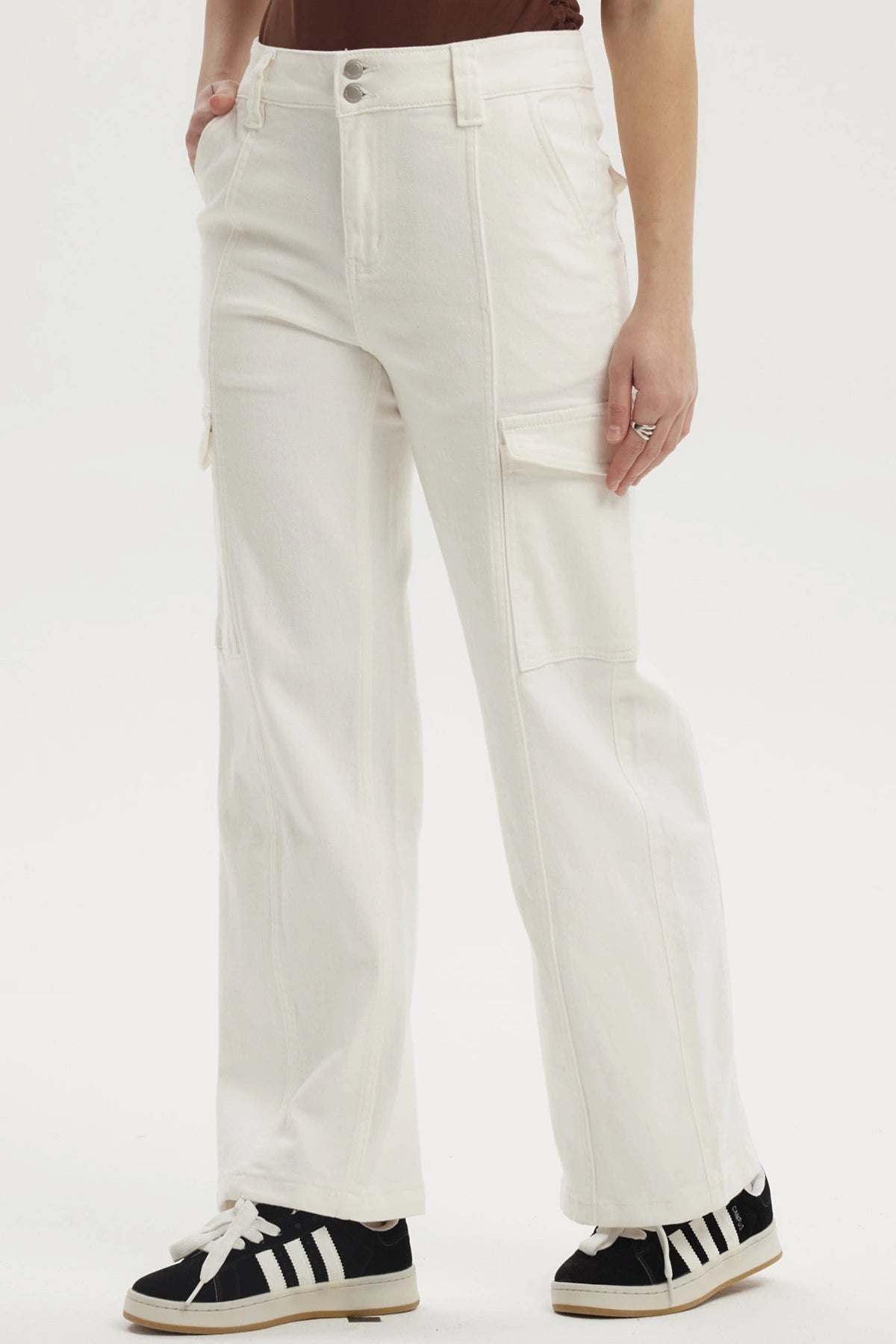 Jeans Mujer Calce Recto Color Crudo