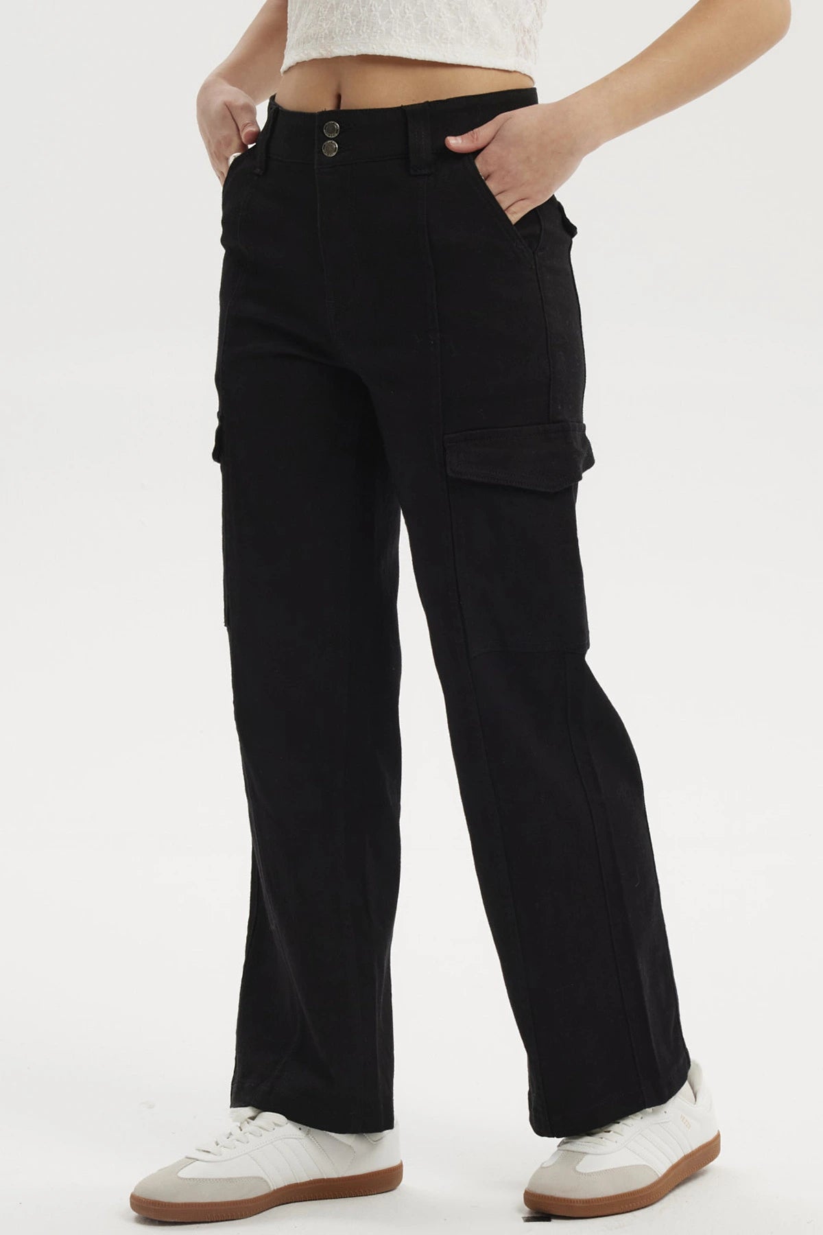 Jeans Mujer Calce Recto Color Negro