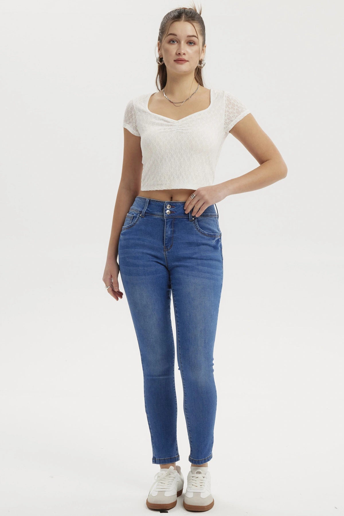 Jeans Mujer Skinny Kim Azul