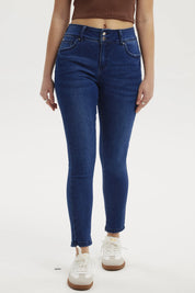 Jeans Mujer Skinny Kim Azul Oscuro