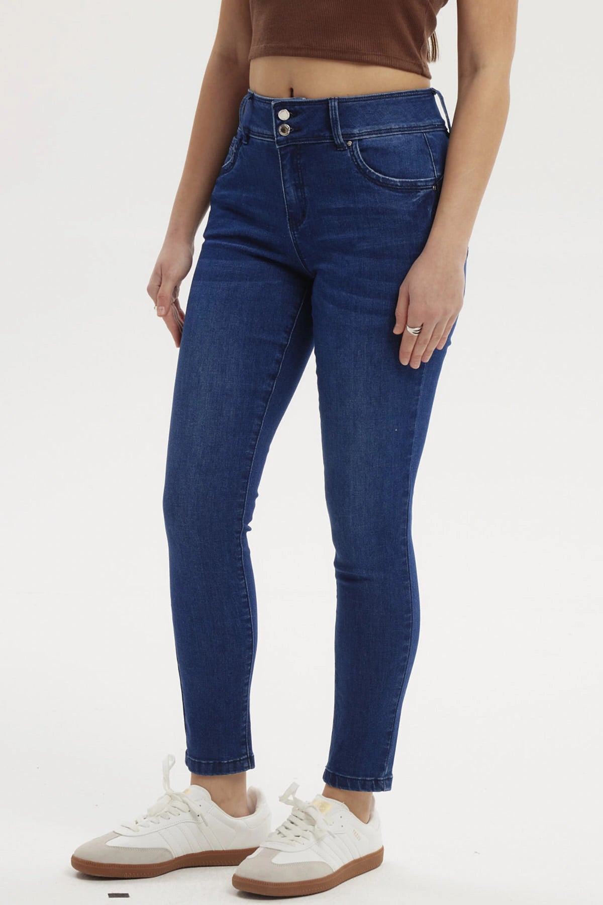 Jeans Mujer Skinny Kim Azul Oscuro