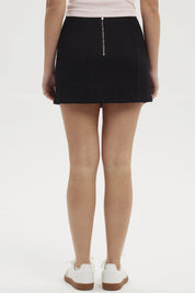 Falda Mujer Remaches Negro