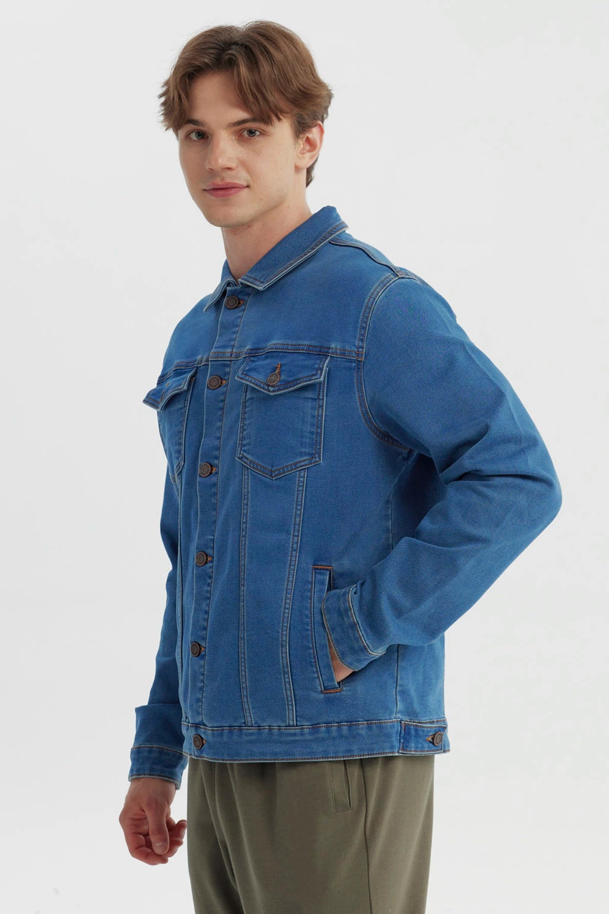 Chaqueta Hombre Clásica Azul