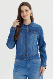 Chaqueta Mujer Clásica Azul