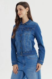 Chaqueta Mujer Clásica Azul