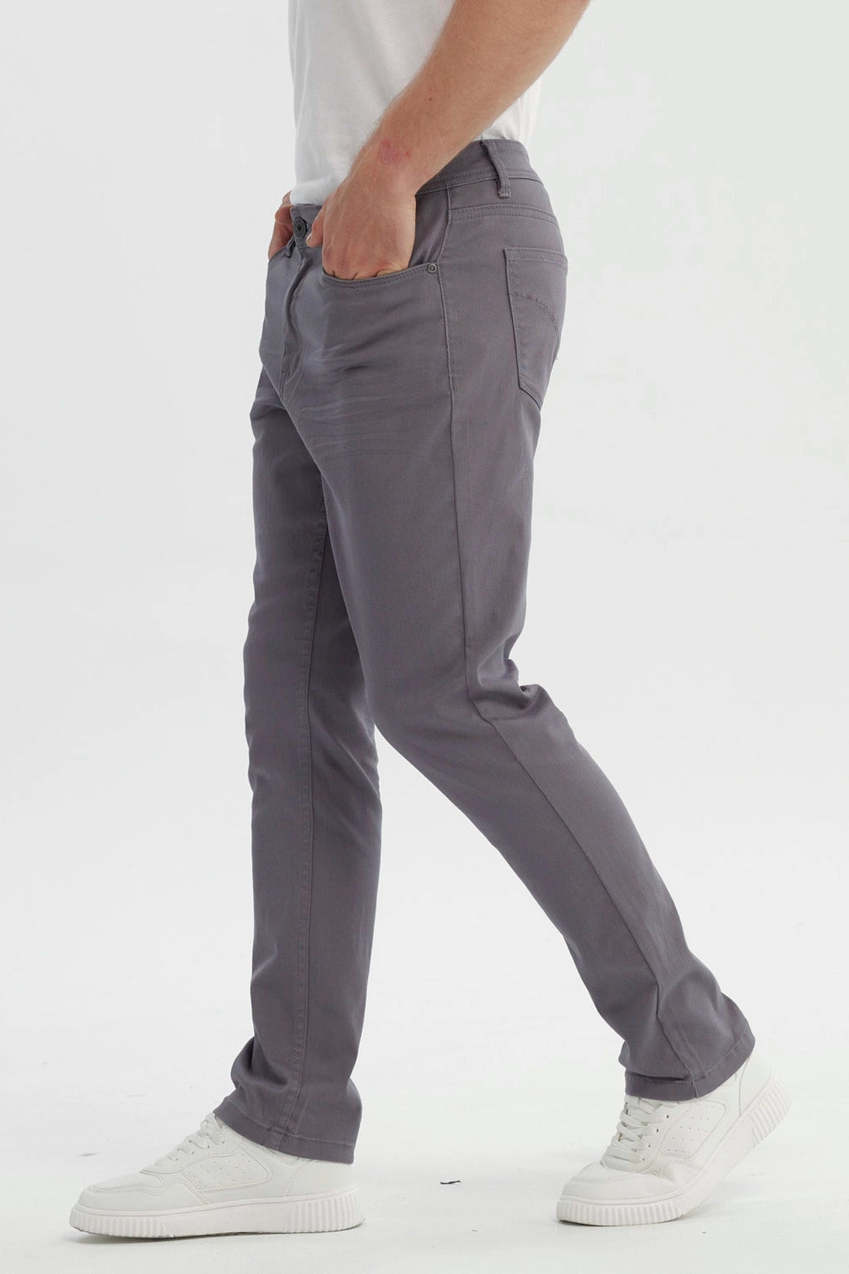 Jeans Hombre Slim Gris