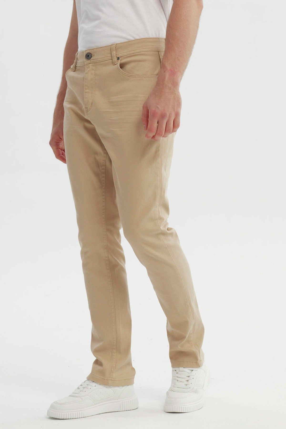 Jeans Hombre Slim Beige