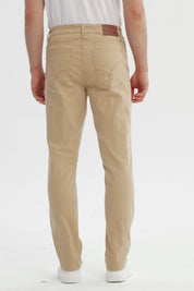 Jeans Hombre Slim Beige