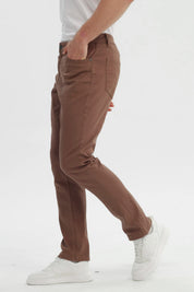 Jeans Hombre Slim Café