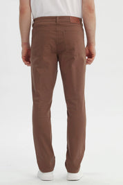 Jeans Hombre Slim Café