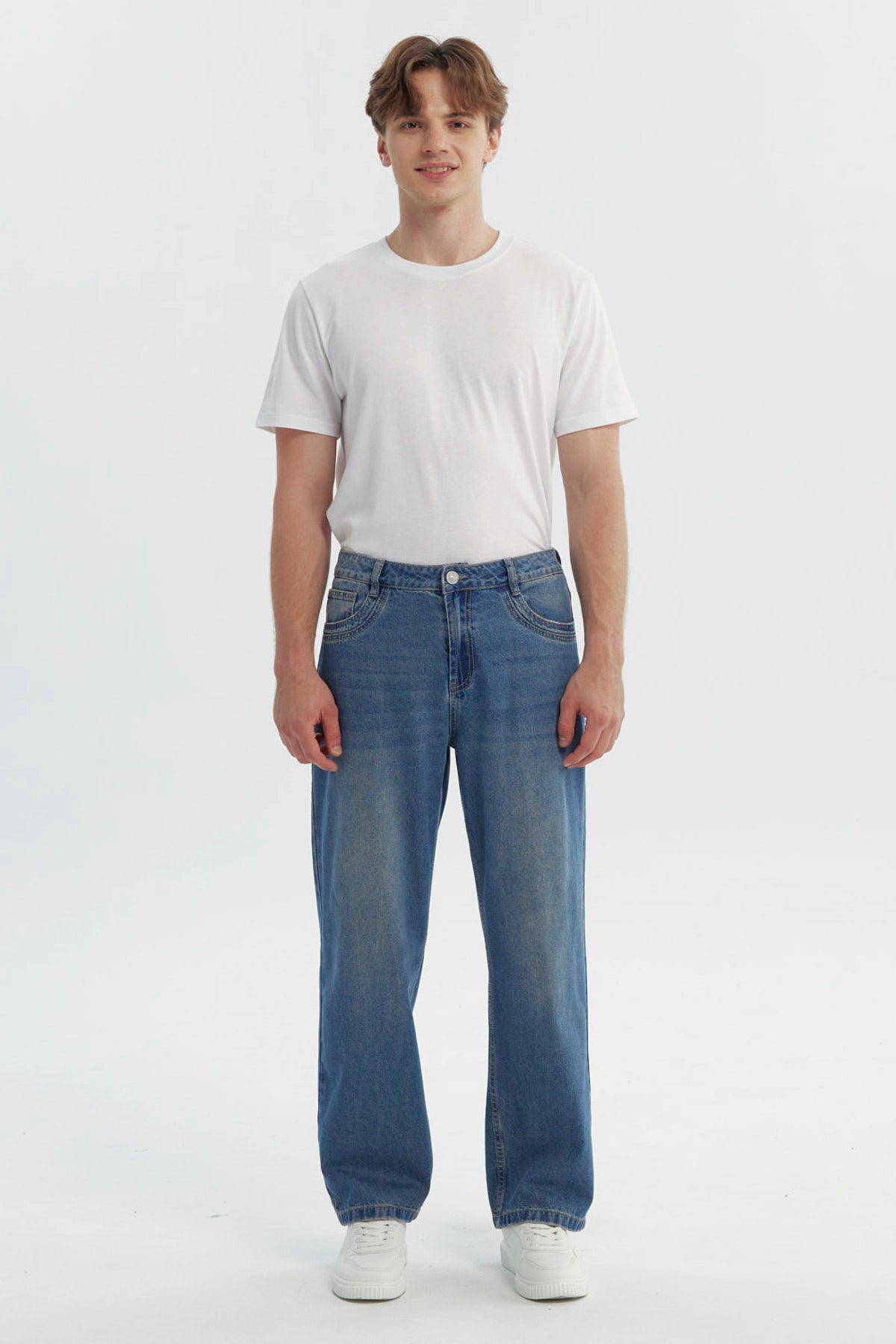 Jeans Hombre Straight Azul Claro
