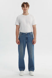Jeans Hombre Straight Azul Claro