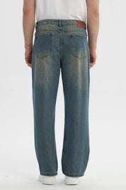 Jeans Hombre Straight Azul Retro