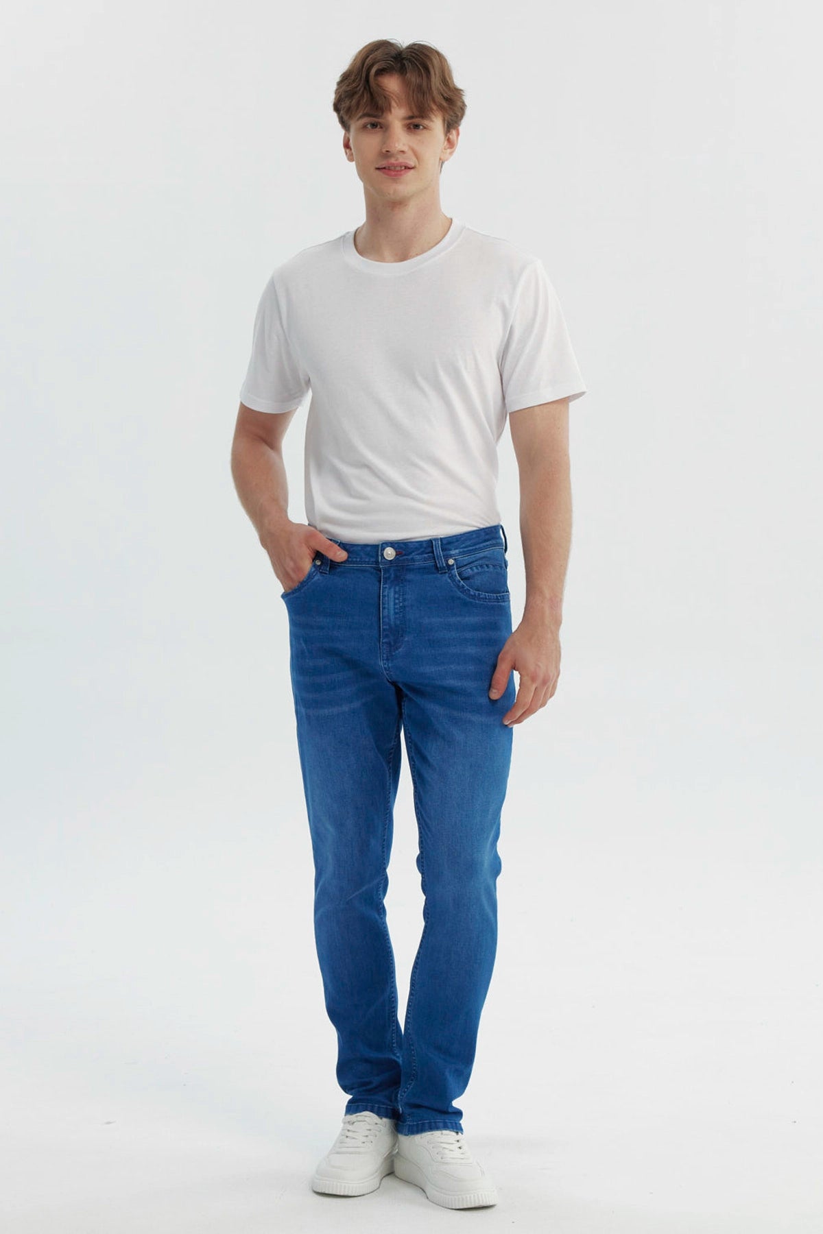 Jeans Hombre Slim Azul