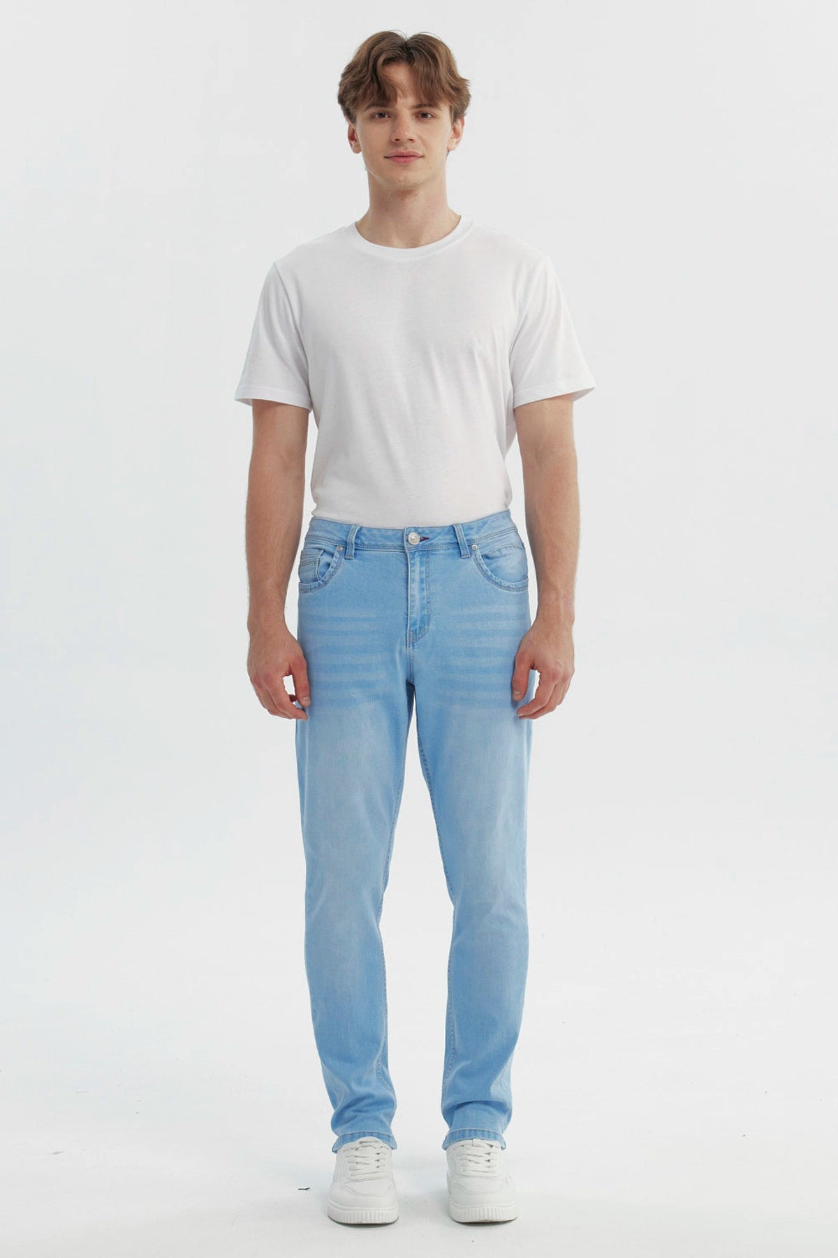 Jeans Hombre Slim Azul Claro