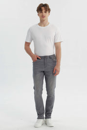 Jeans Hombre Slim Gris