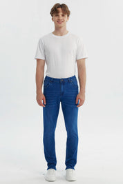 Jeans Hombre Slim Azul Oscuro
