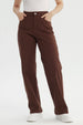 Jeans Mujer Calce Recto Marron