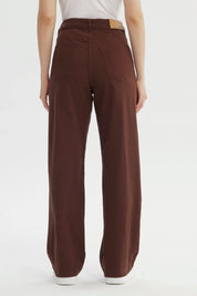 Jeans Mujer Calce Recto Marron