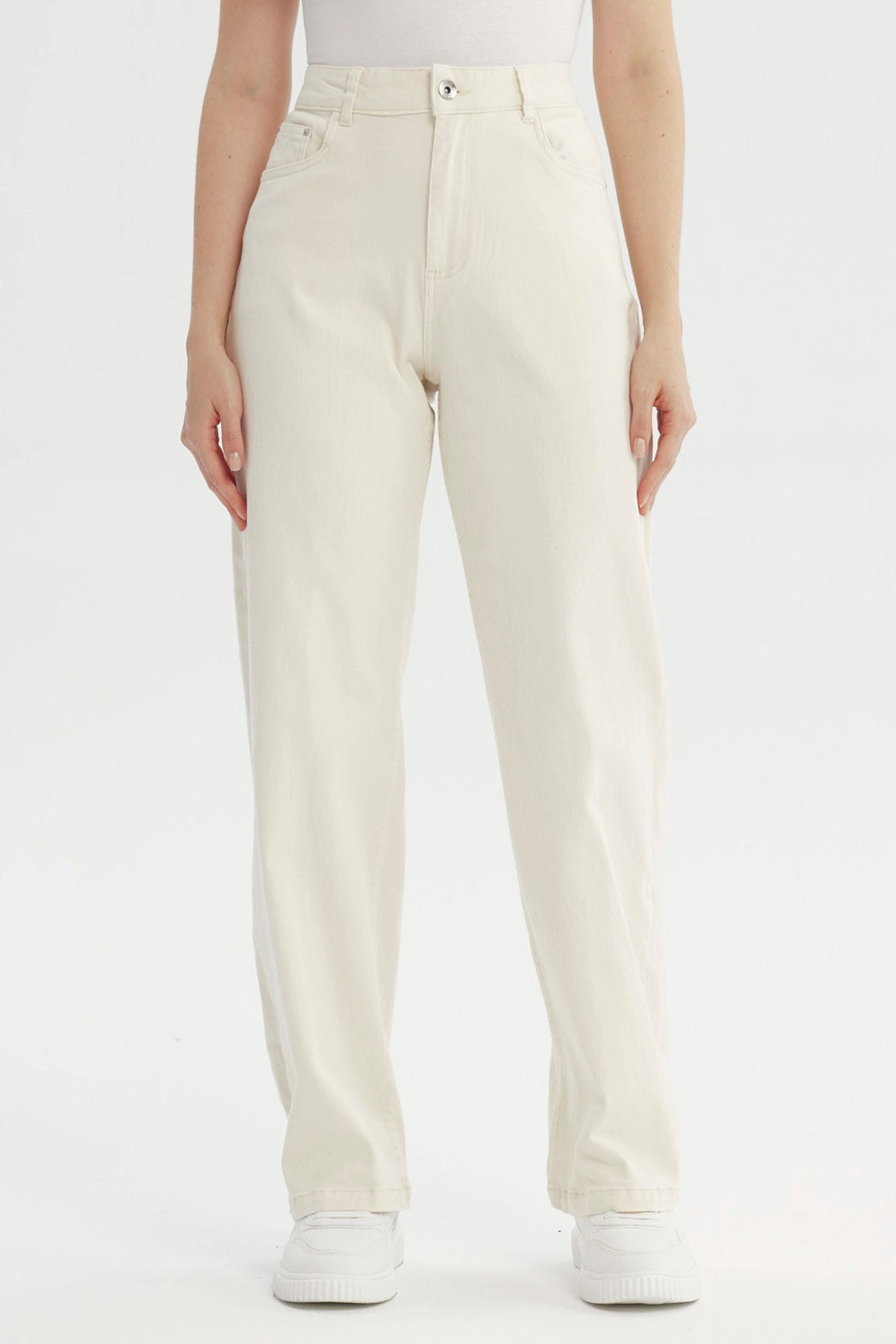 Jeans Mujer Calce Recto Crudo