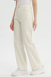 Jeans Mujer Calce Recto Crudo