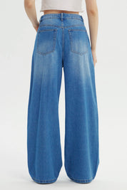 Jeans Mujer Wide Leg Azul
