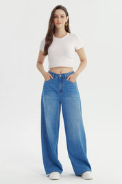 Jeans Mujer Wide Leg Azul