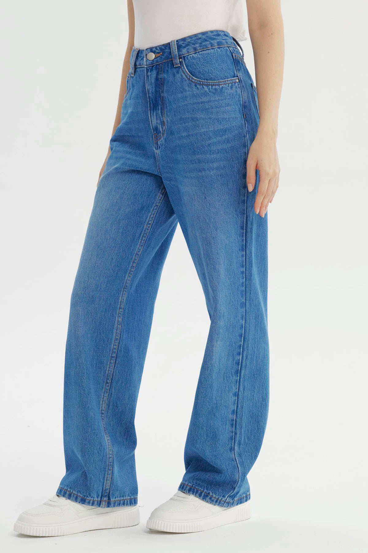 Jeans Mujer Calce Recto Azul