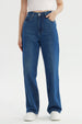 Jeans Mujer Calce Recto Azul Oscuro