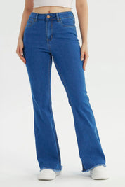 Jeans Mujer Flare Azul