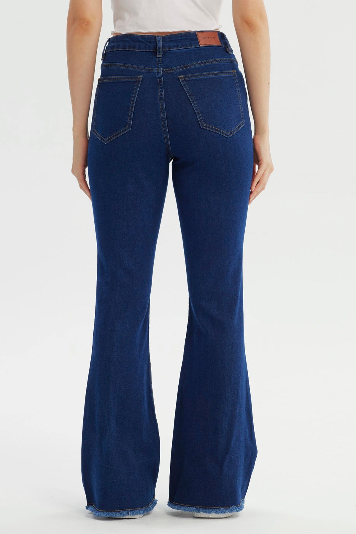 Jeans Mujer Flare Azul Oscuro