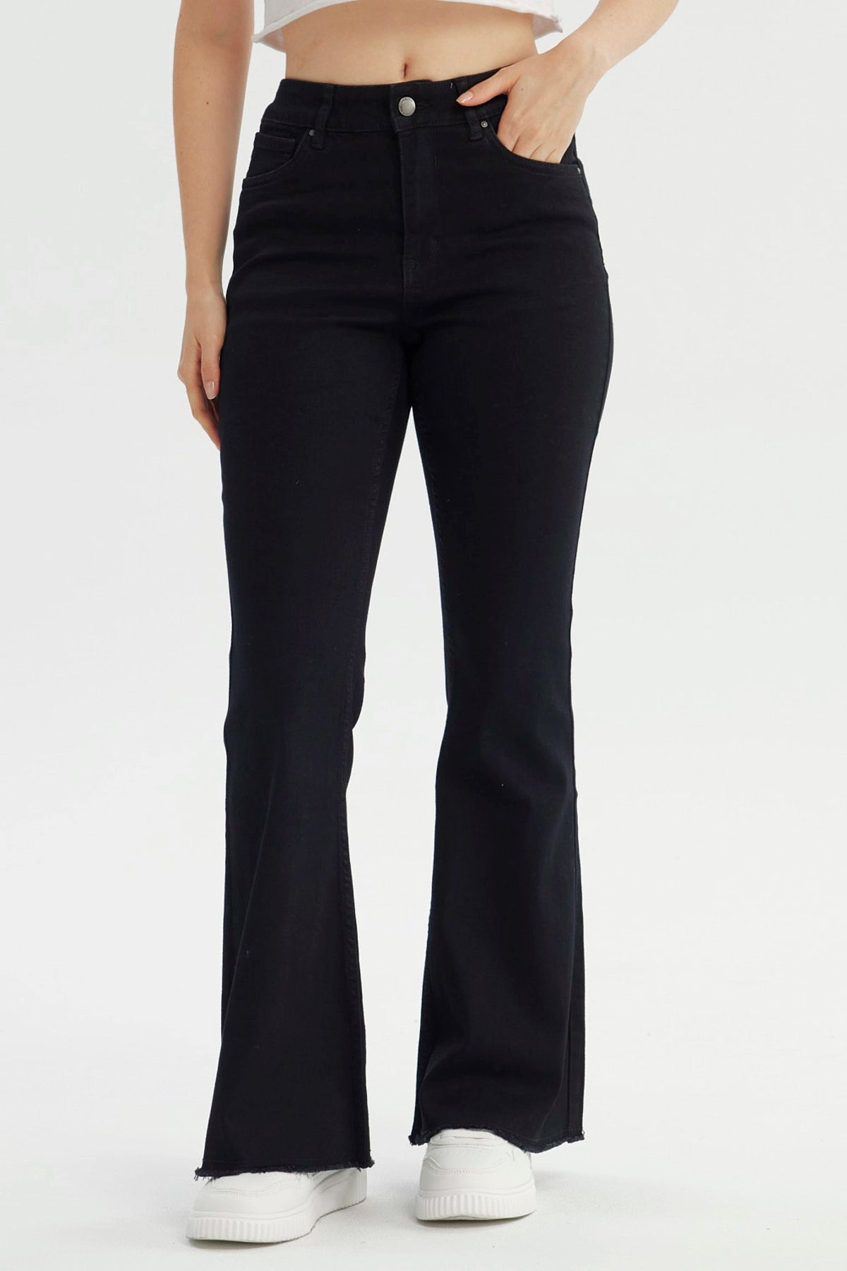 Jeans Mujer Flare Negro