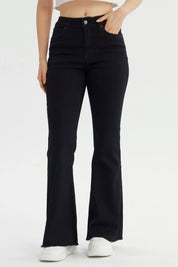 Jeans Mujer Flare Negro