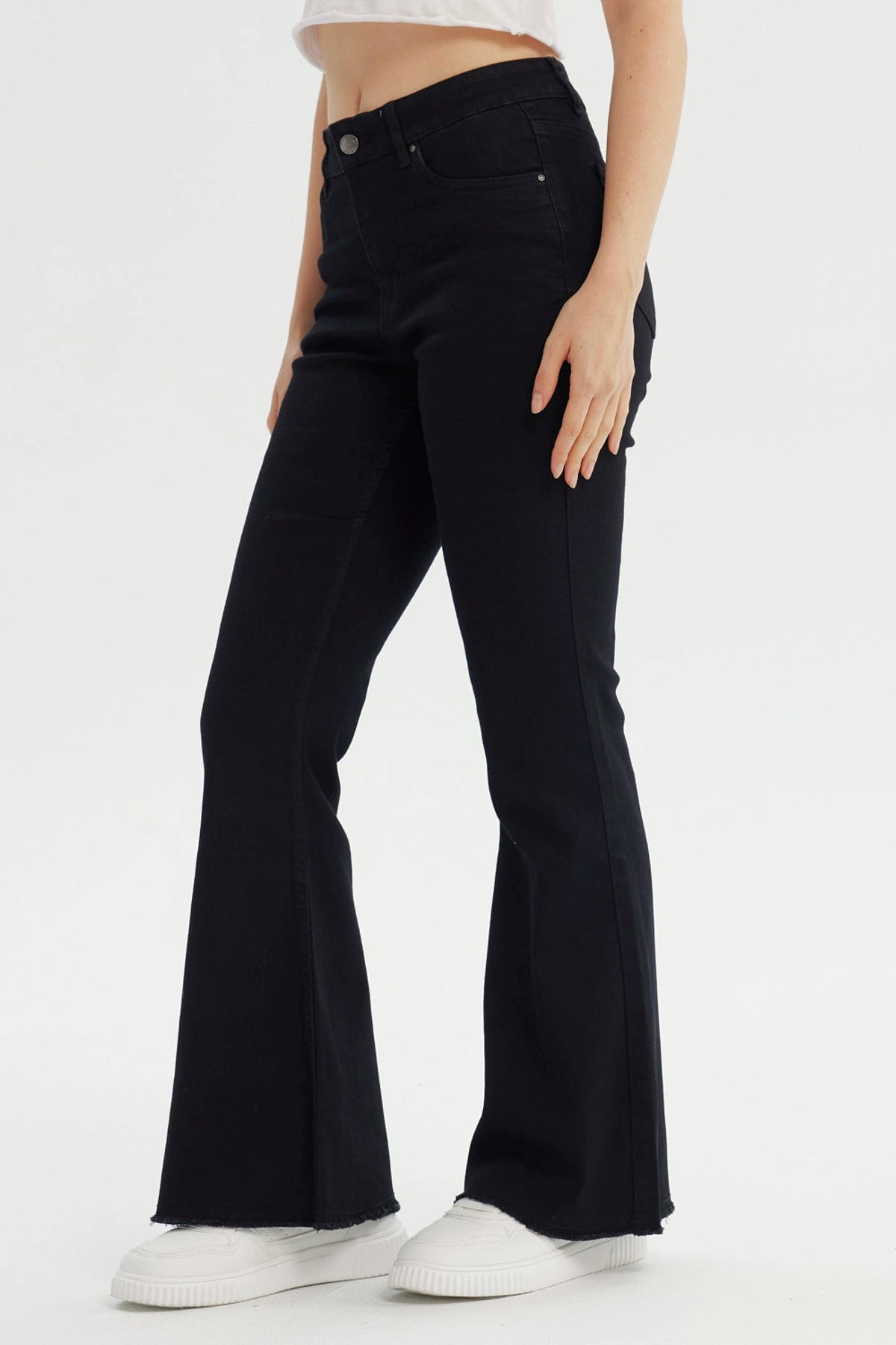 Jeans Mujer Flare Negro