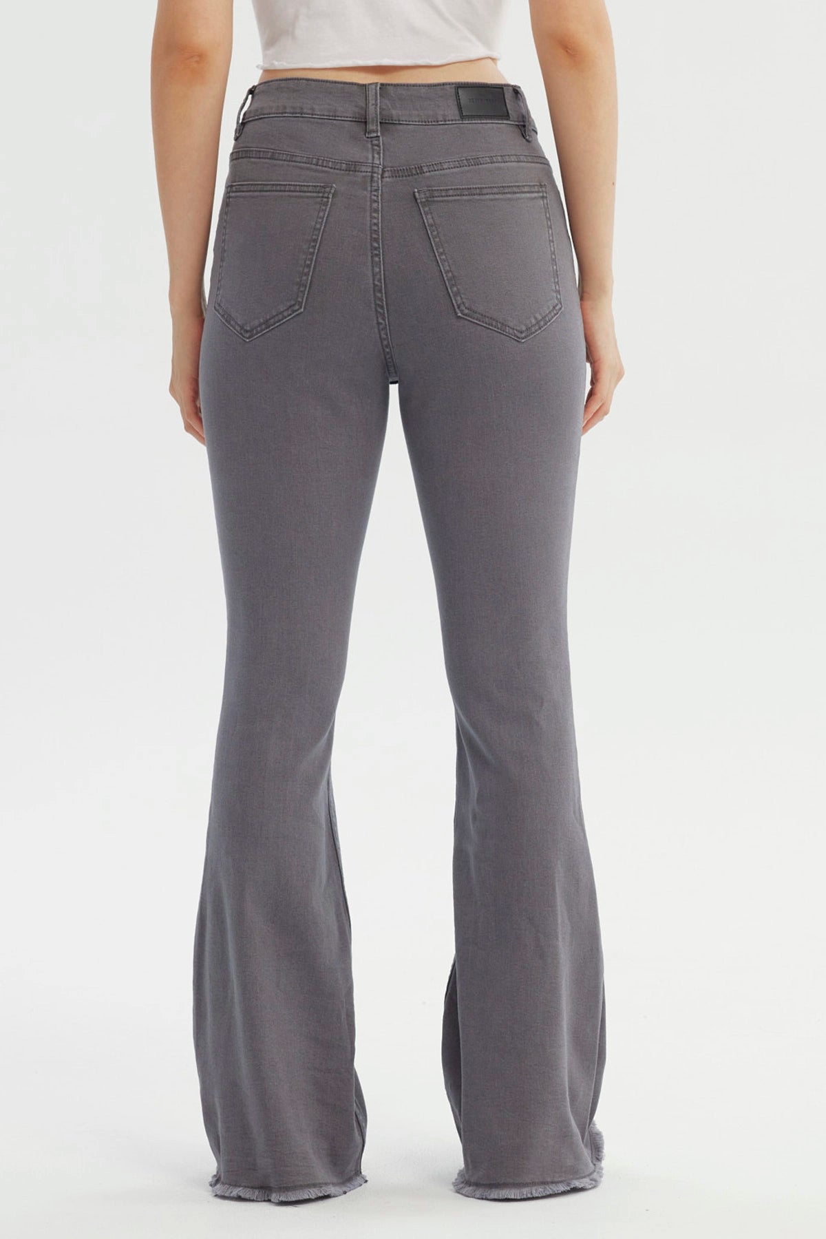 Jeans Mujer Flare Gris