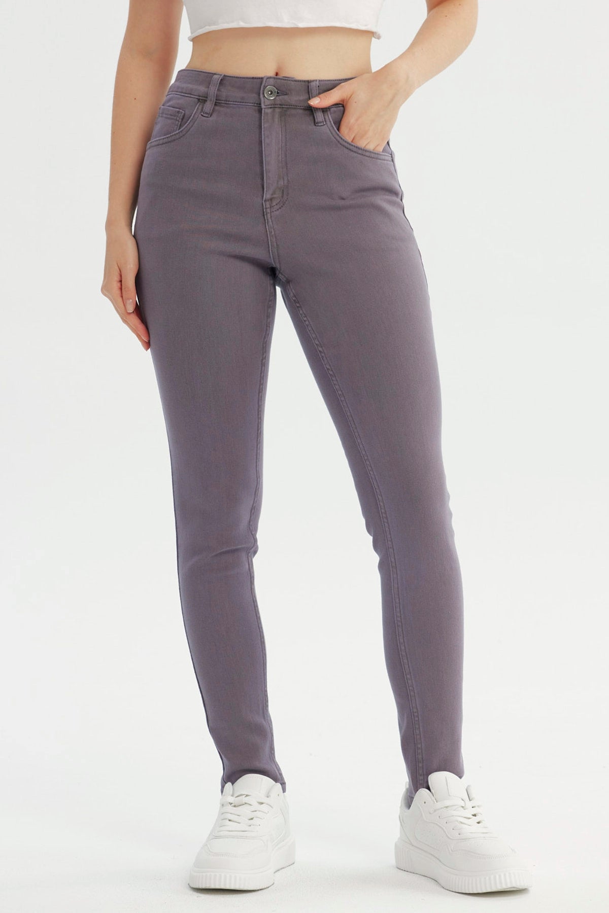 Jeans Mujer Superskinny Gris