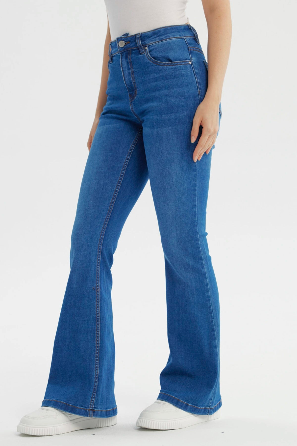 Jeans Mujer Flare Azul