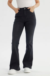 Jeans Mujer Flare Negro