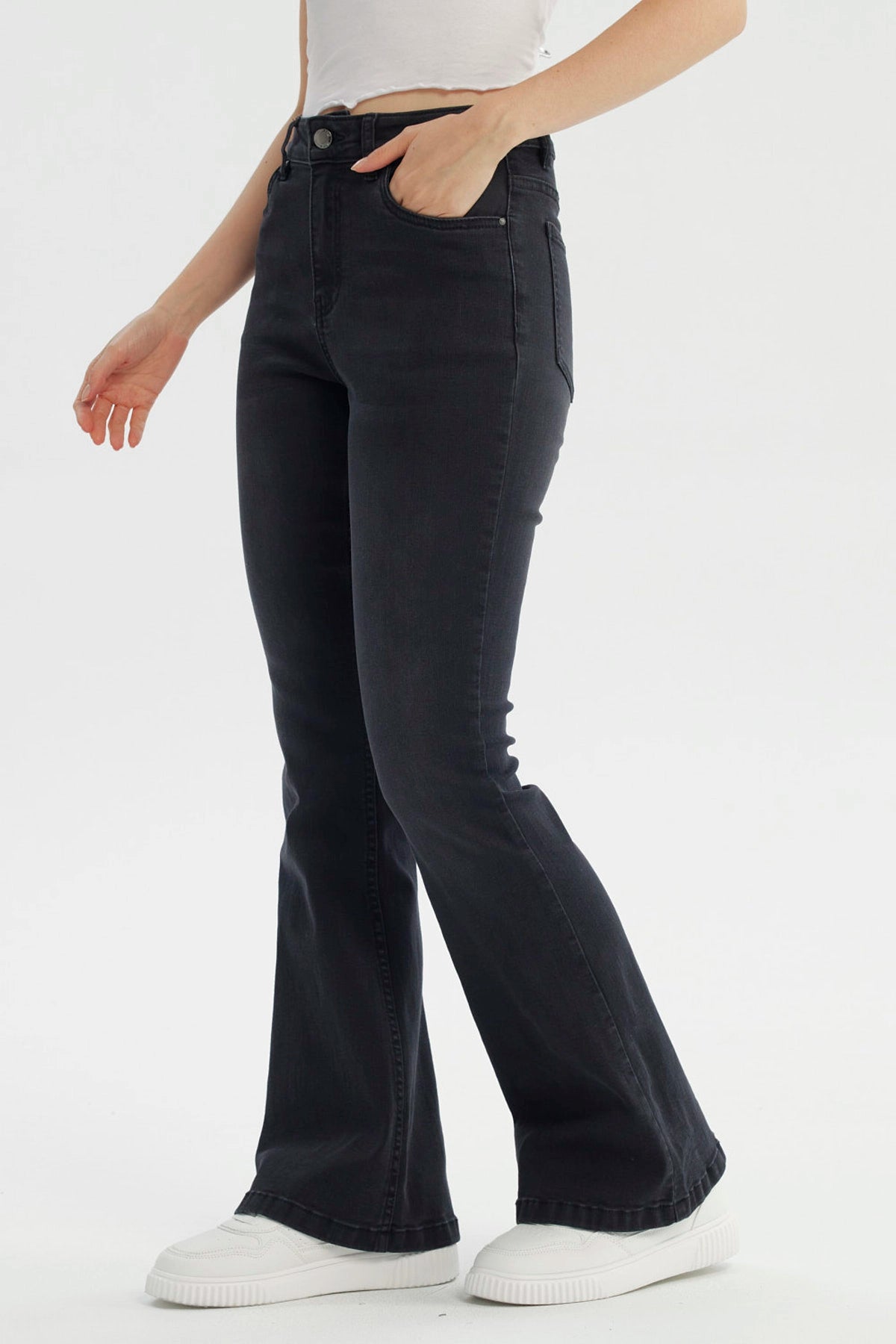 Jeans Mujer Flare Negro