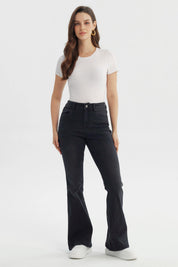 Jeans Mujer Flare Negro