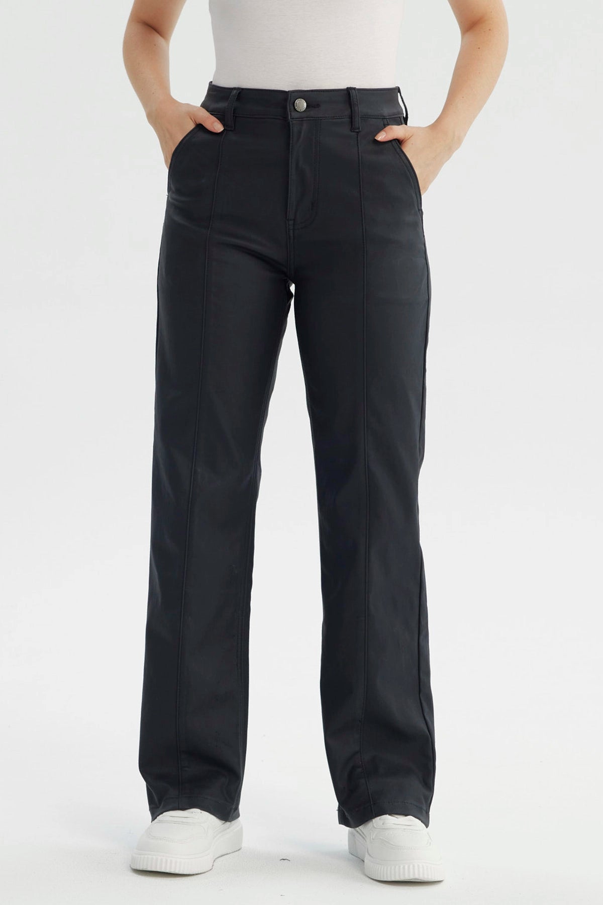 Jeans Mujer Calce Recto Negro