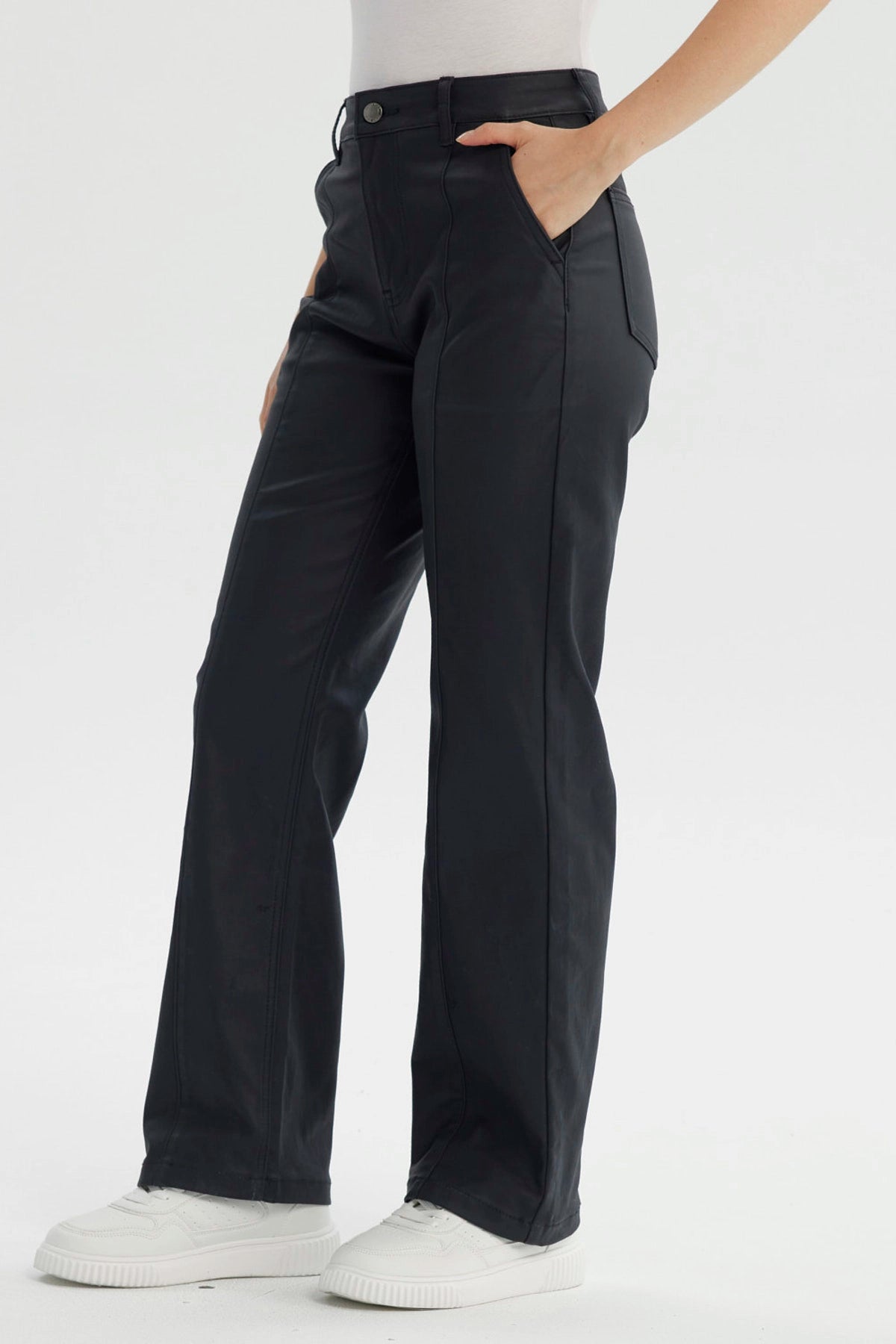 Jeans Mujer Calce Recto Negro