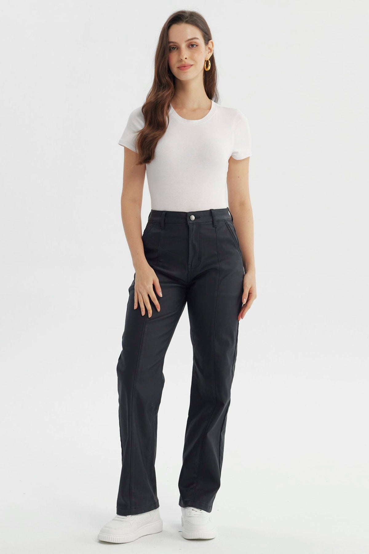 Jeans Mujer Calce Recto Negro