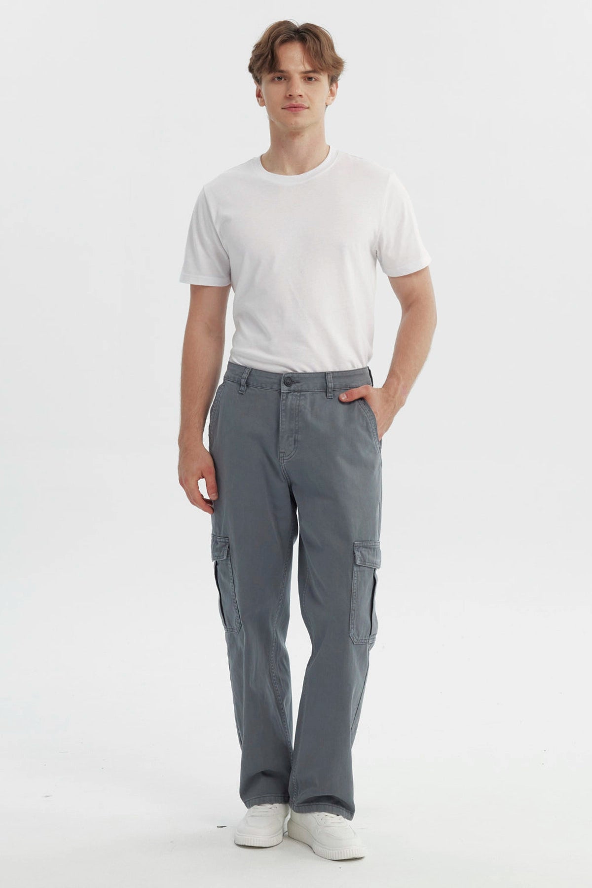 Jeans Hombre Straight Gris