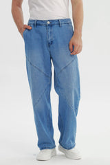 Jeans Baggy Hombre Azul Claro