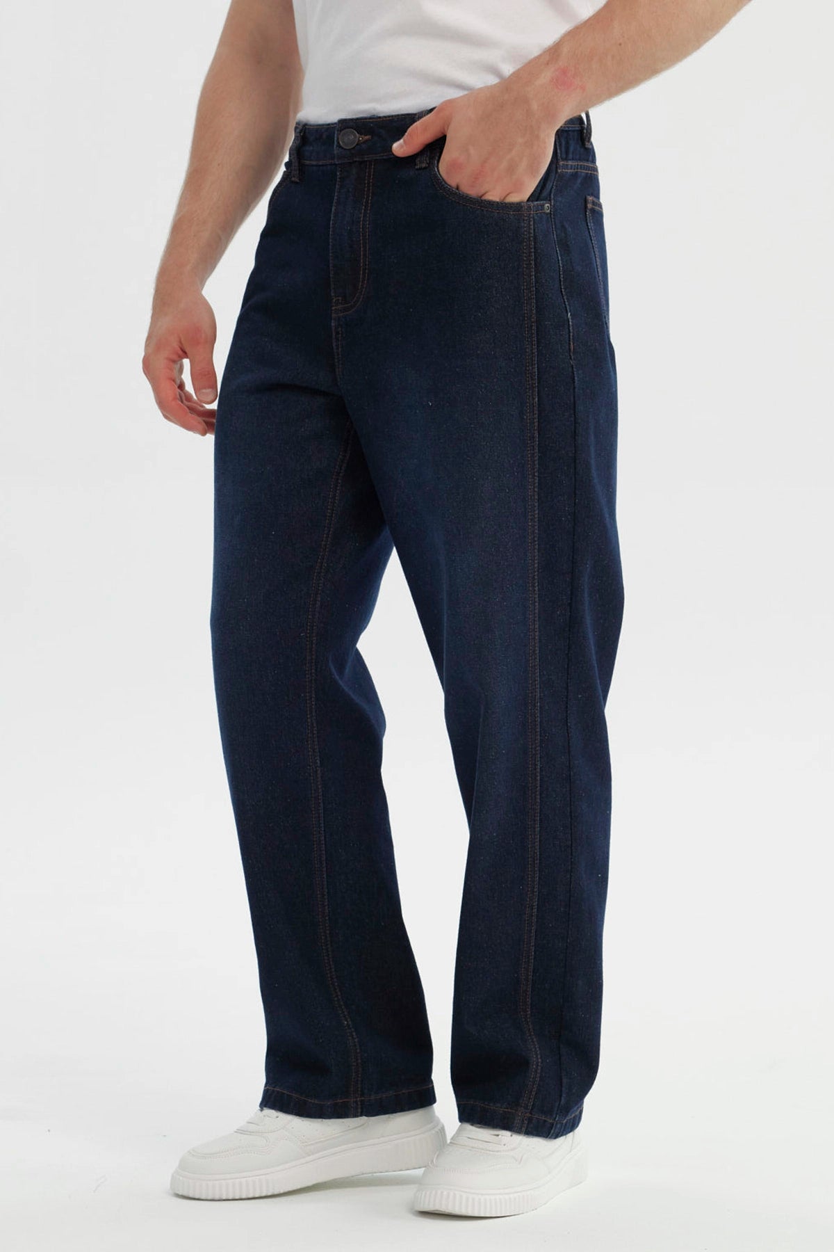 Jeans Hombre Straight Azul Oscuro