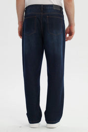 Jeans Hombre Straight Azul Oscuro