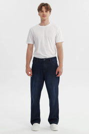 Jeans Hombre Straight Azul Oscuro