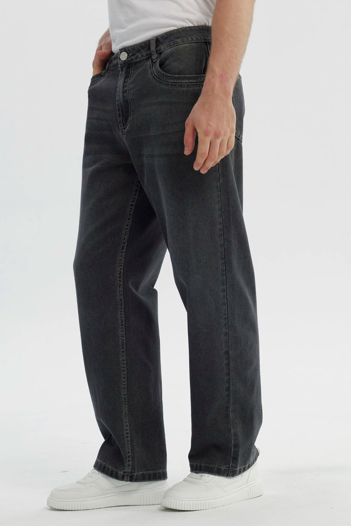 Jeans Hombre Clásico Gris