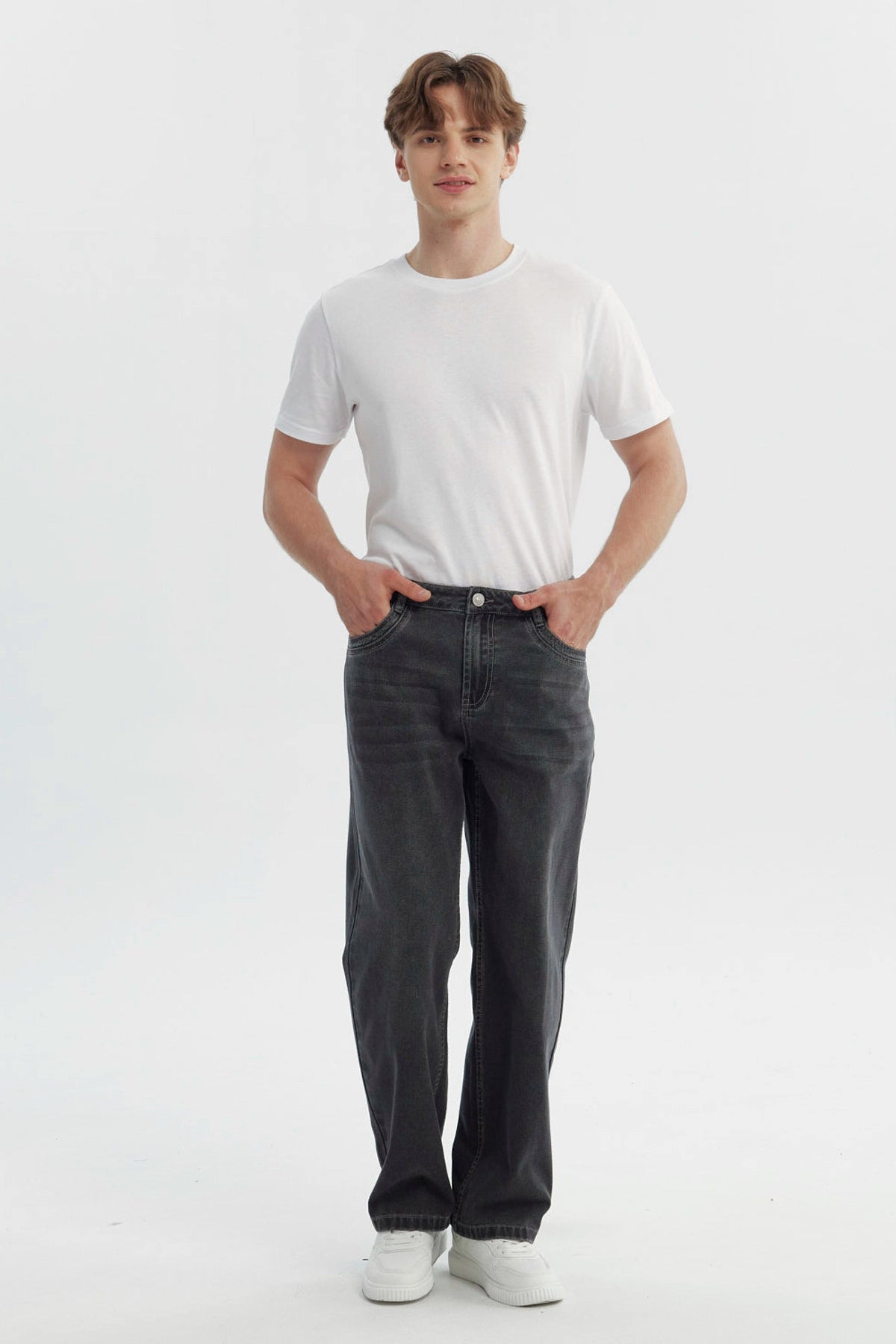 Jeans Hombre Clásico Gris